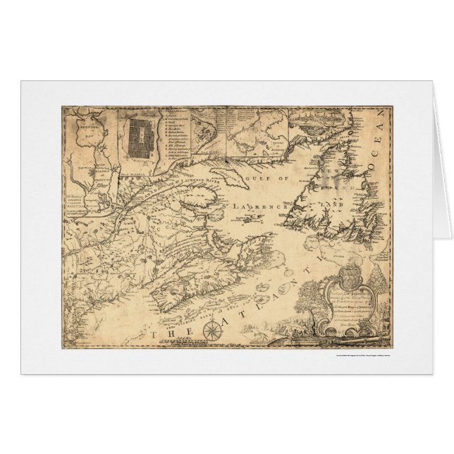 Province de la carte 1776 de la Nouvelle-Écosse (Devant horizontal)