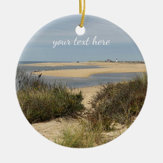 Provincetown Beach auf Cape Cod Keramik Ornament (Vorne)