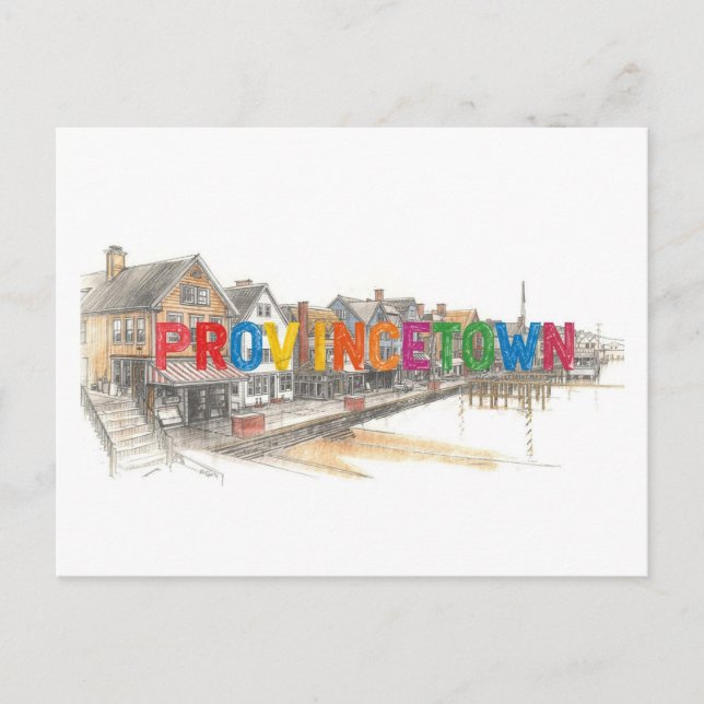Provincetown, Massachusetts  Postkarte (Vorderseite)