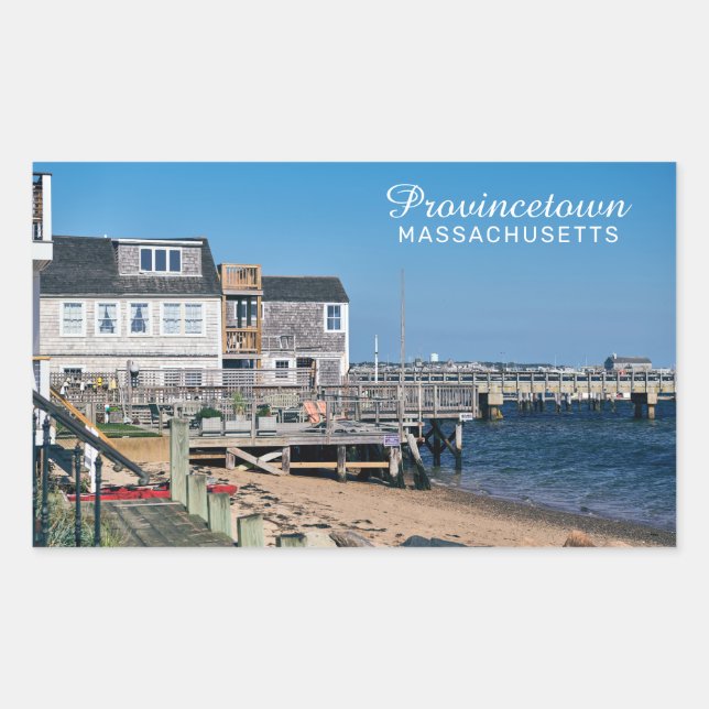 Provincetown Massachusetts Rechteckiger Aufkleber (Vorderseite)