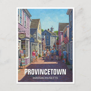 Provincetown Massachusetts Travel Postkarte