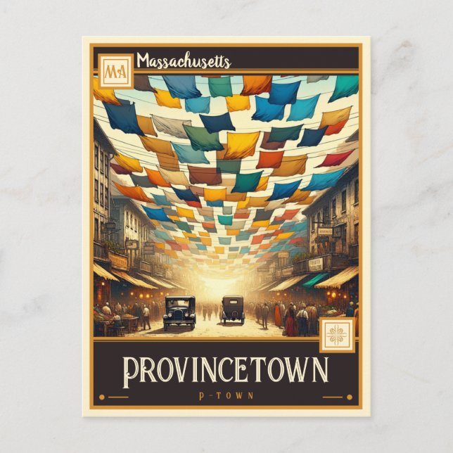 Provincetown, Massachusetts | VINTAG Postkarte (Vorderseite)