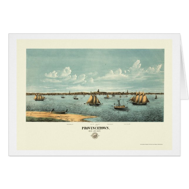 Provincetown, panoramische Karte MAs - 1877 (Vorderseite (Horizontal))