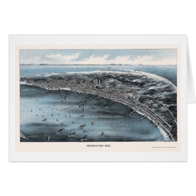Provincetown, panoramische Karte MAs - 1910 (Vorderseite (Horizontal))