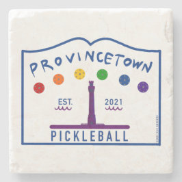 Provincetown Pickleball Stone Untersetzer v1