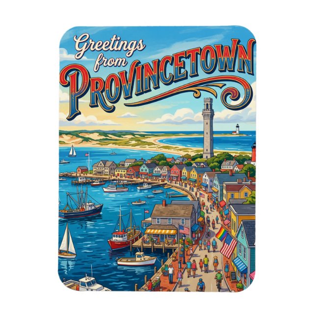 Provincetown USA Magnet (Vertikal)