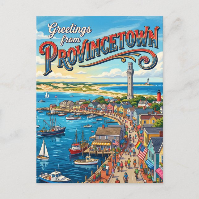 Provincetown USA Postkarte (Vorderseite)