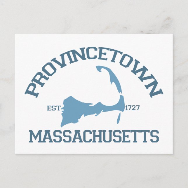 Provincetown "Varsity" Design. Postkarte (Vorderseite)