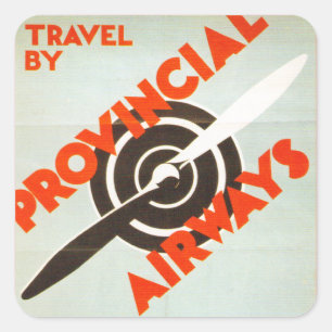 Provincial Airways Quadratischer Aufkleber