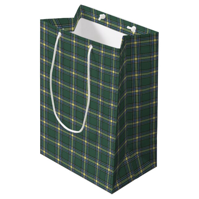 Provinz Alberta Original Tartan Mittlere Geschenktüte (Vorderseite Schrägansicht)