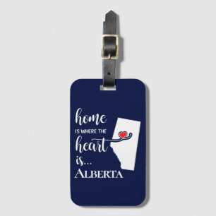 Provinz Alberta Zuhause ist Wo Herz ist Gepäckanhänger