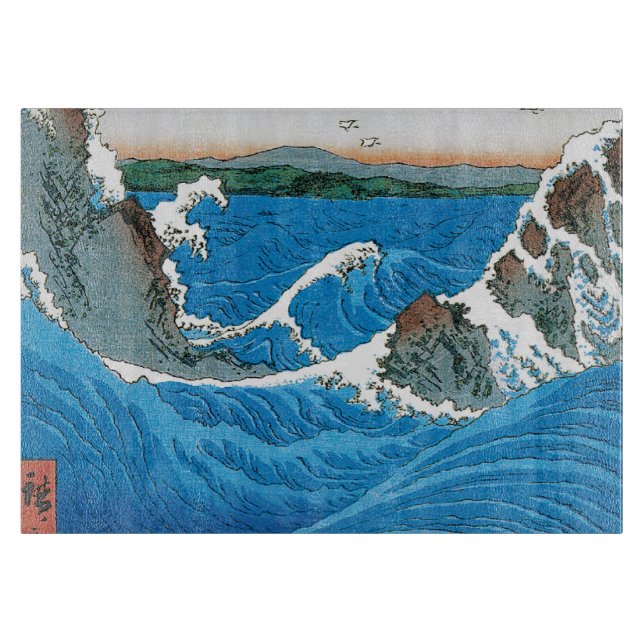 Provinz Awa, Naruto Whirlpools von Ando Hiroshige Schneidebrett (Vorderseite)