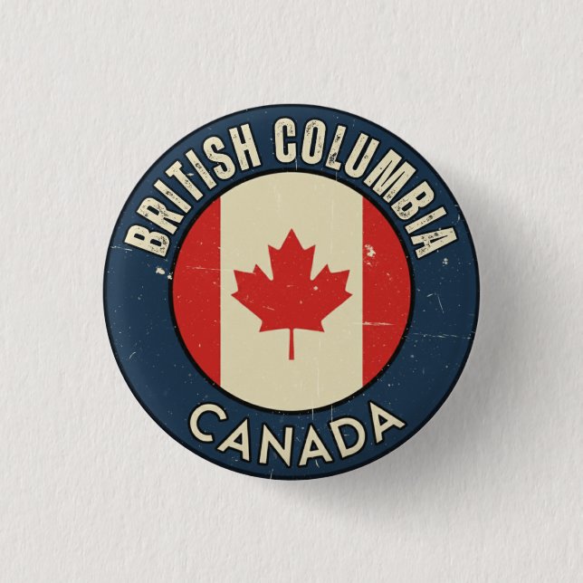 Provinz British Columbia Kanada Button (Vorderseite)