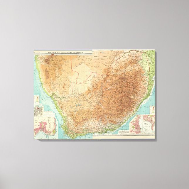 Provinz Composite Cape, Transvaal Leinwanddruck (Vorderseite)