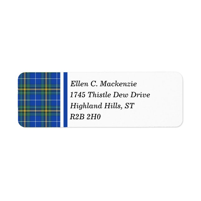 Provinz Nova Scotia Kanada Tartan (Vorne)