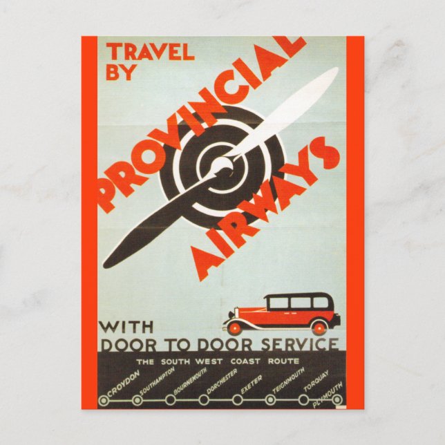 Provinzfluggesellschaften Postkarte (Vorderseite)
