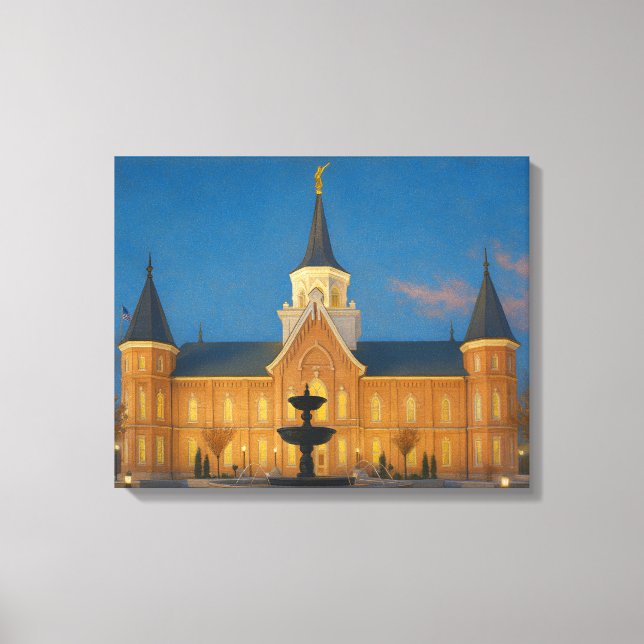 Provo City Centre Temple Painting™ LDS Art Leinwan Leinwanddruck (Vorderseite)