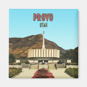 Provo Utah Temple Vintag Magnet