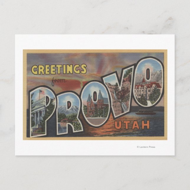 Provo, UtahLarge Letter ScenesProvo, UT 2 Postkarte (Vorderseite)