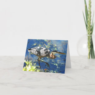 Prowl (Great Blue Heron #3) - Blank Note Card Dankeskarte