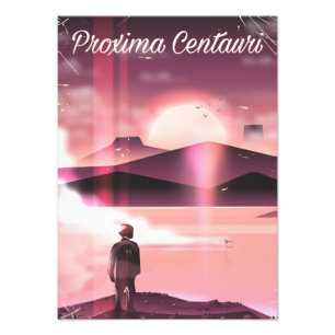 Proxima Centauri Science-Fiction-Geländewagen. Fotodruck
