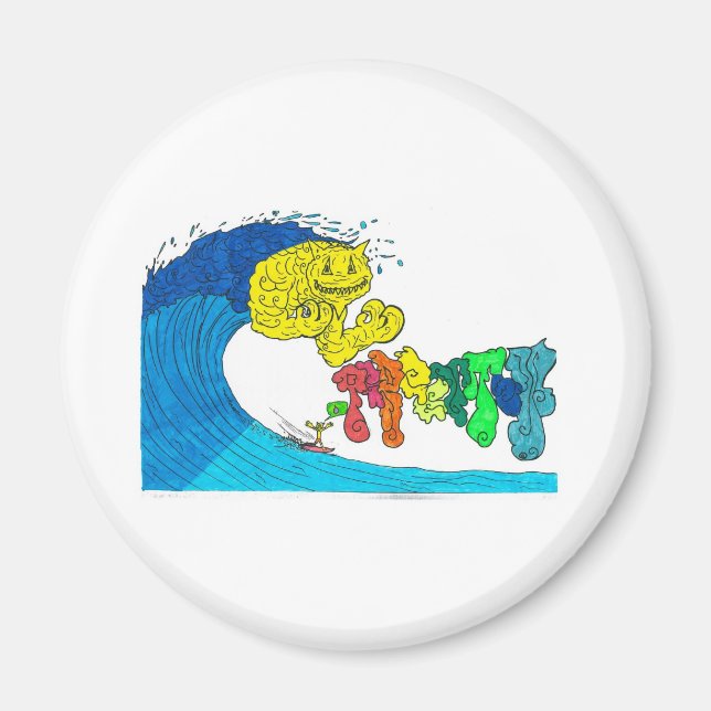 prozentuales Surfen Magnet (Vorne)