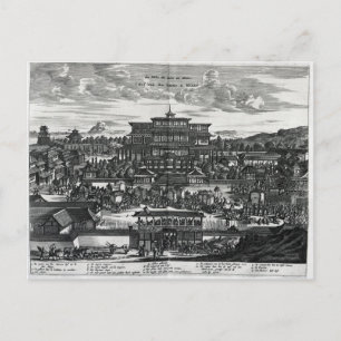 Prozession aus Macau, eine Illustration Postkarte