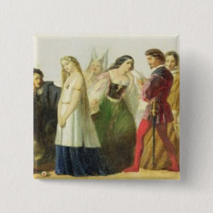 Prozession der Charaktere von Shakespeare (Öl an Button