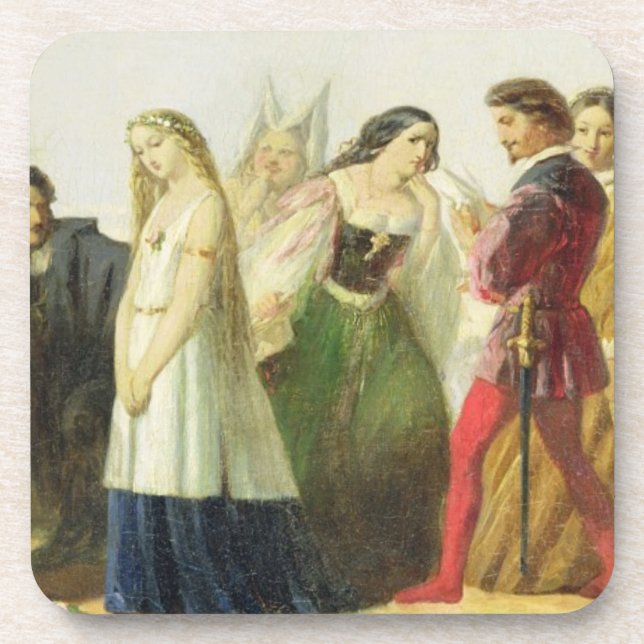 Prozession der Charaktere von Shakespeare (Öl an Getränkeuntersetzer (Vorderseite)