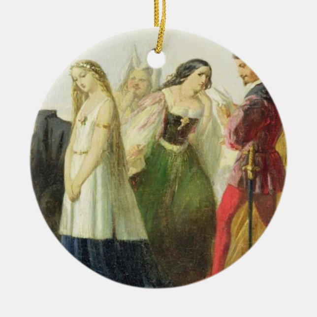 Prozession der Charaktere von Shakespeare (Öl an Keramikornament (Vorne)
