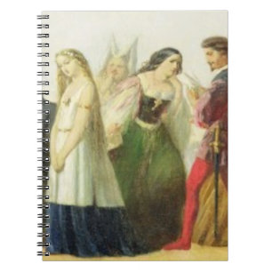 Prozession der Charaktere von Shakespeare (Öl an Notizblock
