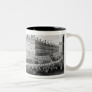 Prozession der Eröffnung den Anwesen Zweifarbige Tasse