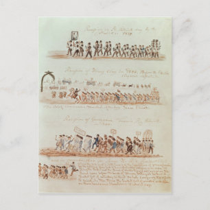 Prozession des St. Patrick's Day Postkarte