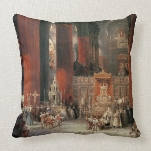 Prozession in Sevilla-Kathedrale, 1833 (Öl auf Kissen