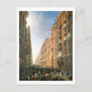 Prozession von Corpus Christi herein über Dora Postkarte