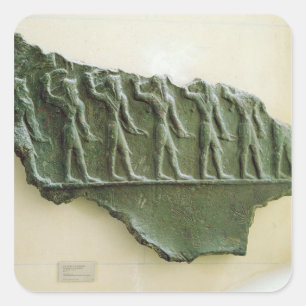 Prozession von Elamite Kriegern, Susa, der Iran, Quadratischer Aufkleber
