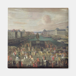 Prozession von Louis XIV über dem Pont-Neuf Magnet
