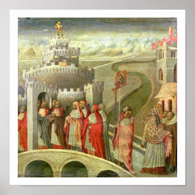 Prozession von St. Gregory zum Castel San Angelo Poster (Vorne)