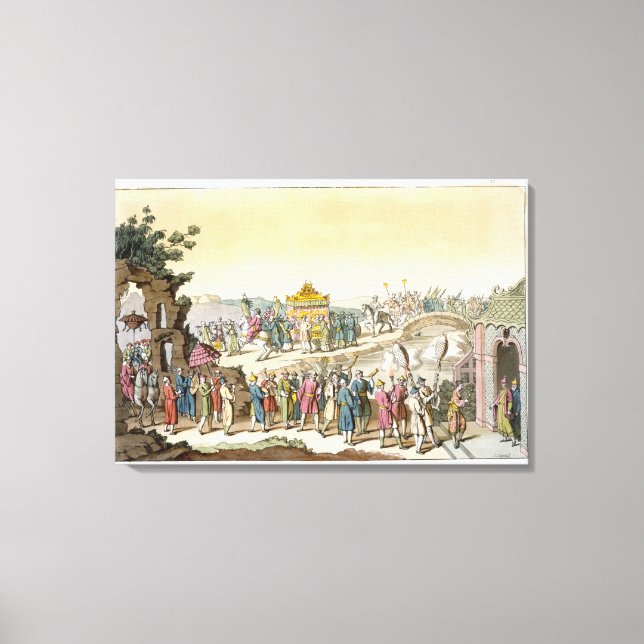 Prozession zu einer traditionellen taoistischen Ho Leinwanddruck (Vorderseite)
