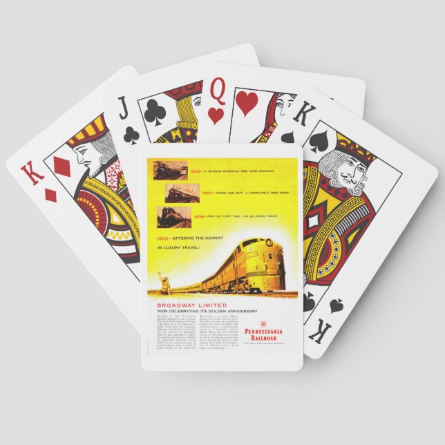 PRR Broadway Limited 50 Jahre alt Spielkarten (Rückseite)
