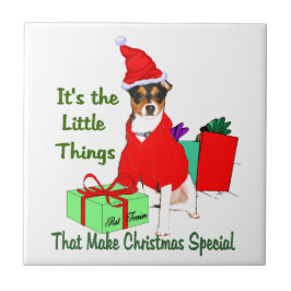 PrRat Terrier Weihnachten anpassen Fliese