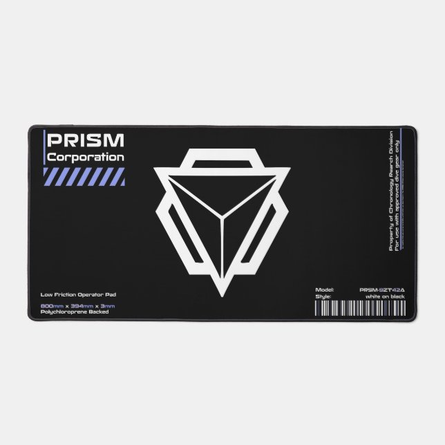 PRSM-9ZT42A - Akzentes Weißer Schreibtisch matte Schreibtischunterlage (Vorderseite)