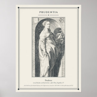 Prudentia Klugheit Kardinaltugend Stich Poster