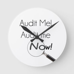 Prüfe mich! runde wanduhr