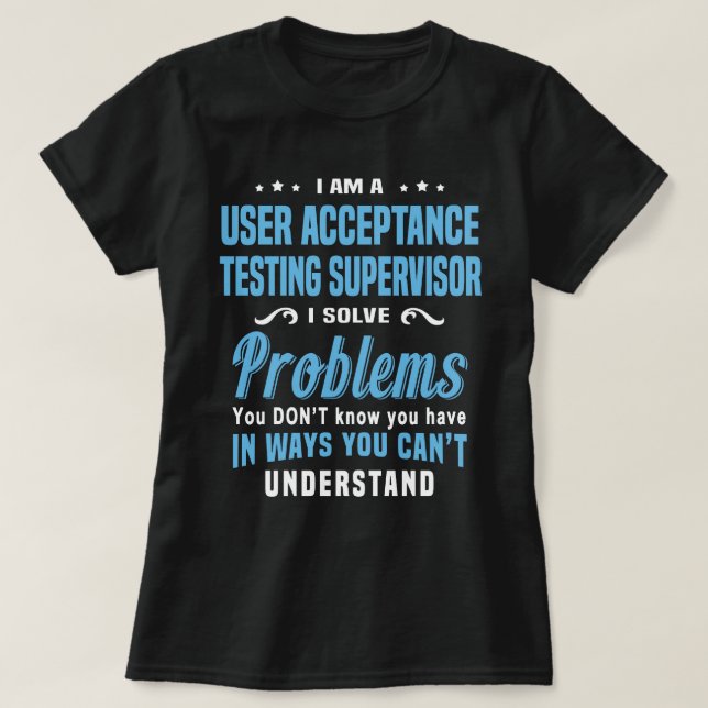 Prüfer für die Benutzerakzeptanz T-Shirt (Design vorne)