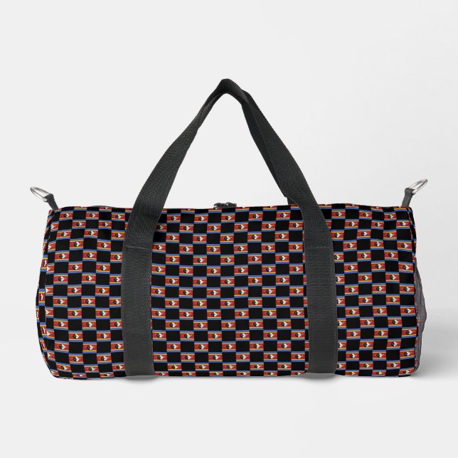 Prüfes Eswatini-Flag-Muster Duffle Bag (Vorderseite)