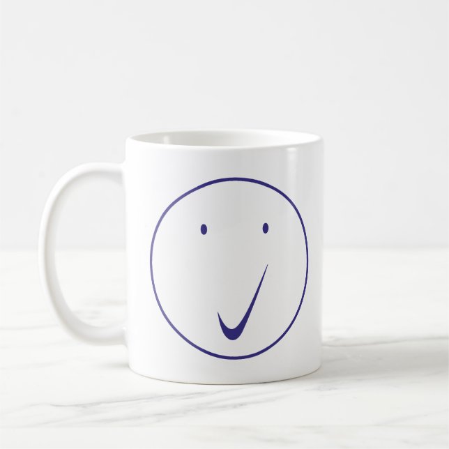 Prüffläche - Häkchen, Transp/Blau.  Kaffeetasse (Links)