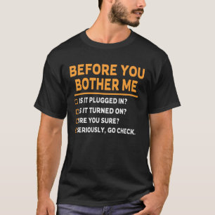 Prüfliste für technische Unterstützung T-Shirt