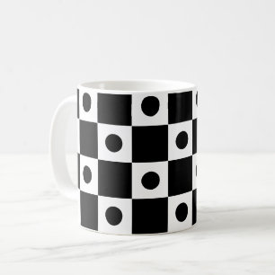 Prüfmuster für das Schwarz-weiße Punktkreuz Kaffeetasse