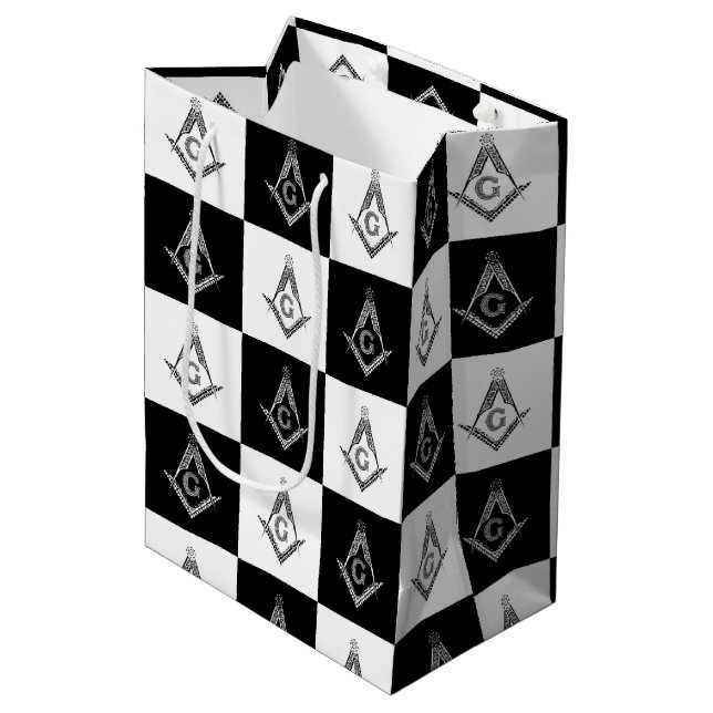 Prüfmuster für Freemason Mittlere Geschenktüte (Vorderseite Schrägansicht)
